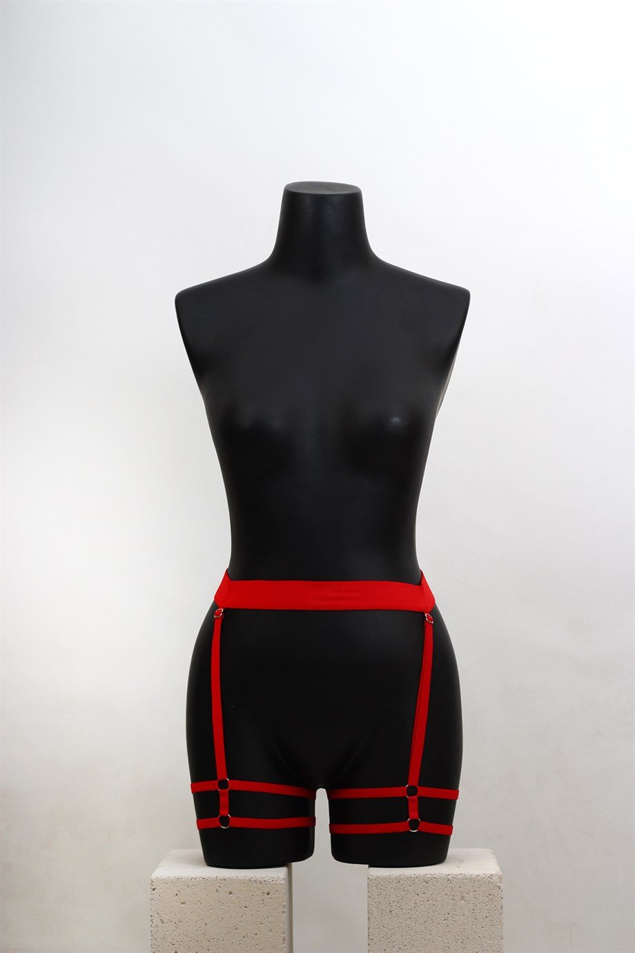 Red garter belt classic lingerie accessory