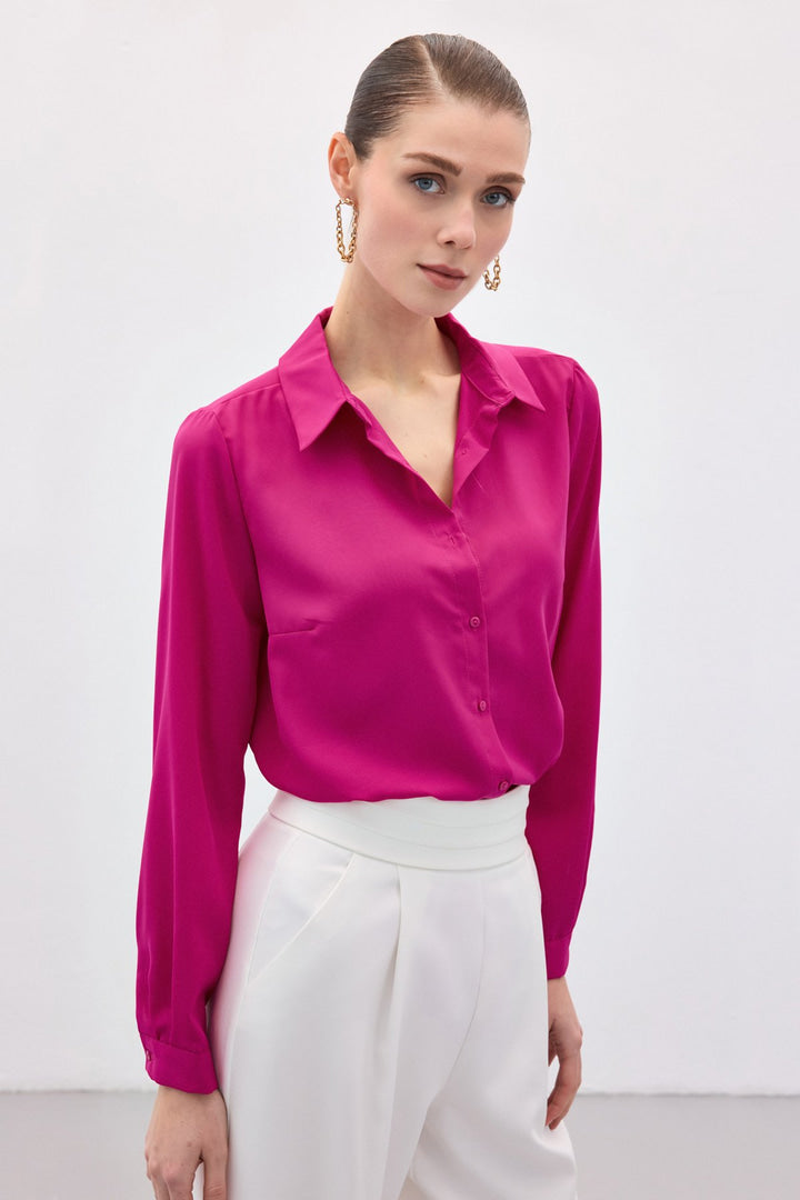 Classic Plain Shirt - Powder Pink
