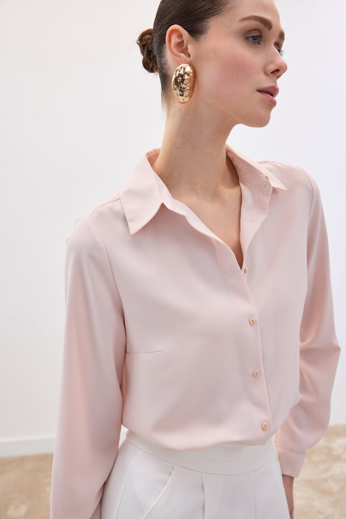 Classic Plain Shirt - Powder Pink