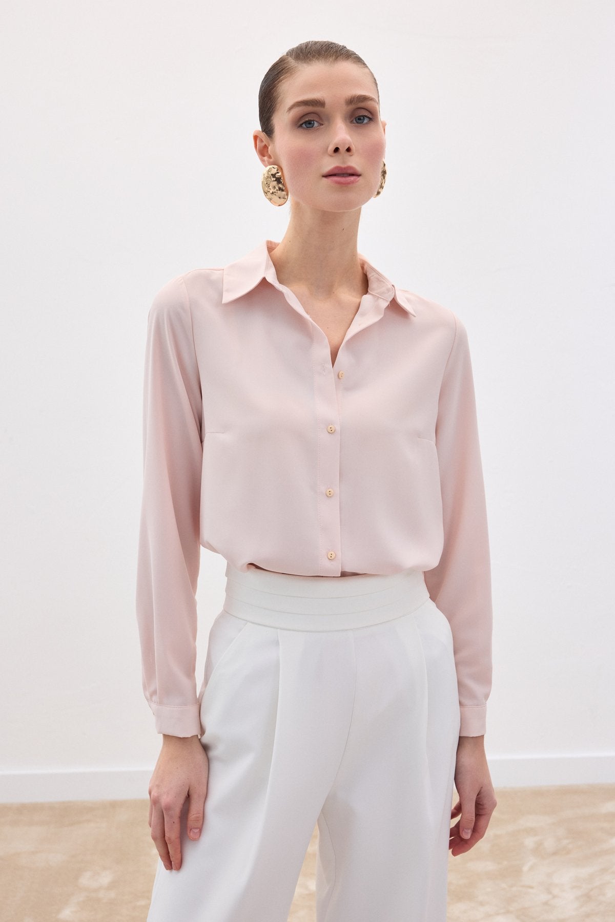 Classic Plain Shirt - Powder Pink