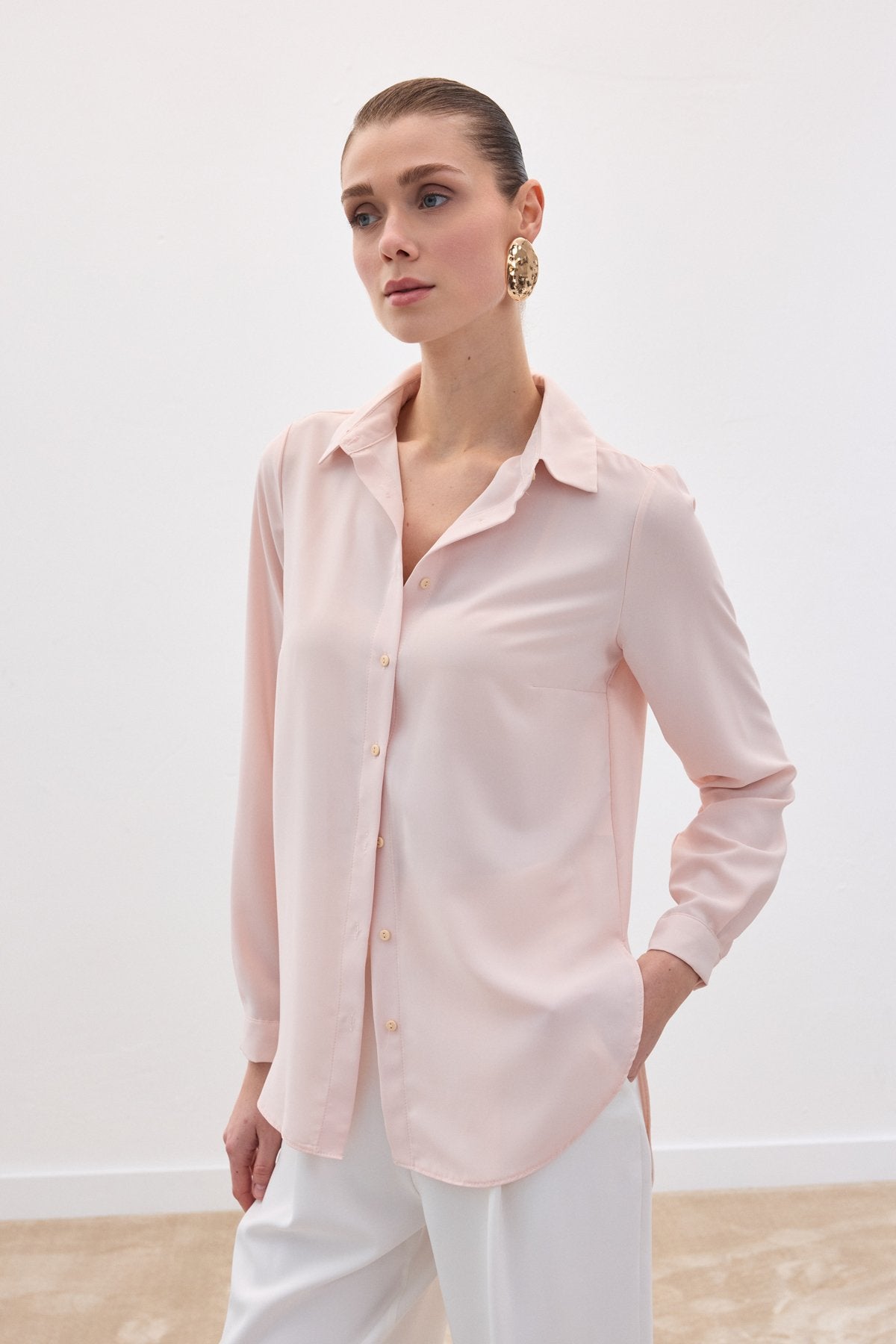 Classic Plain Shirt - Powder Pink