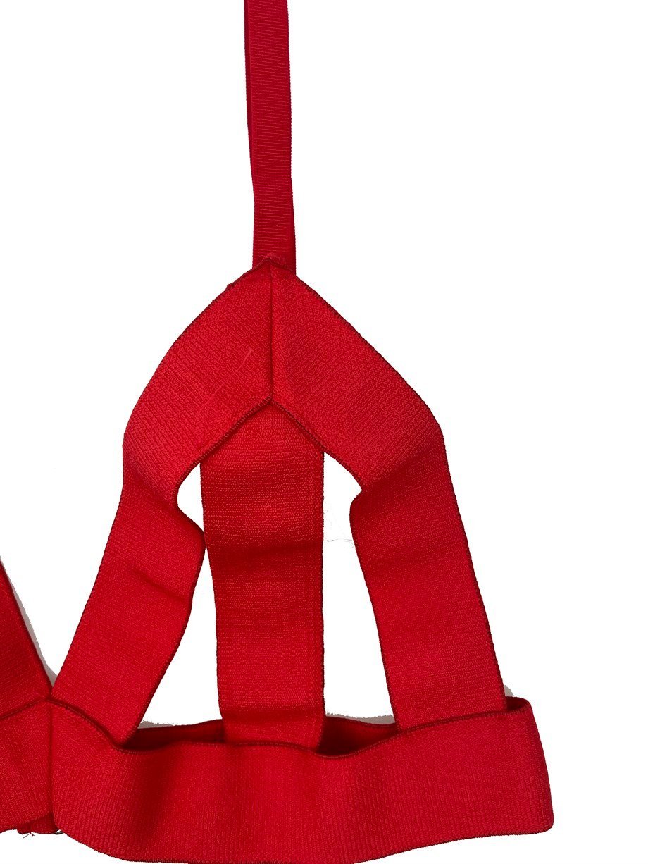 Red Strap Harness Set - Bold Lingerie