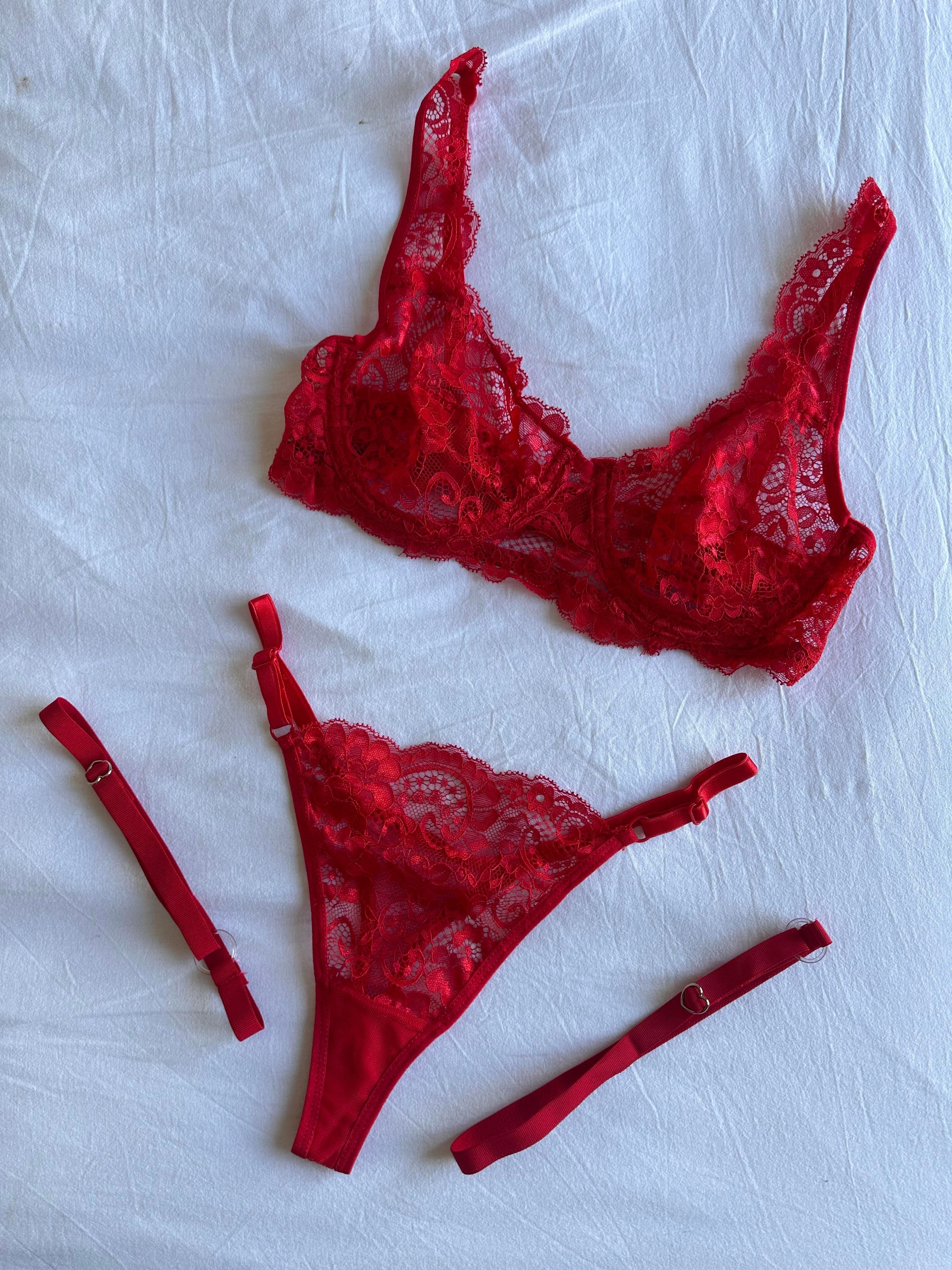 Red Love Leg Band Set