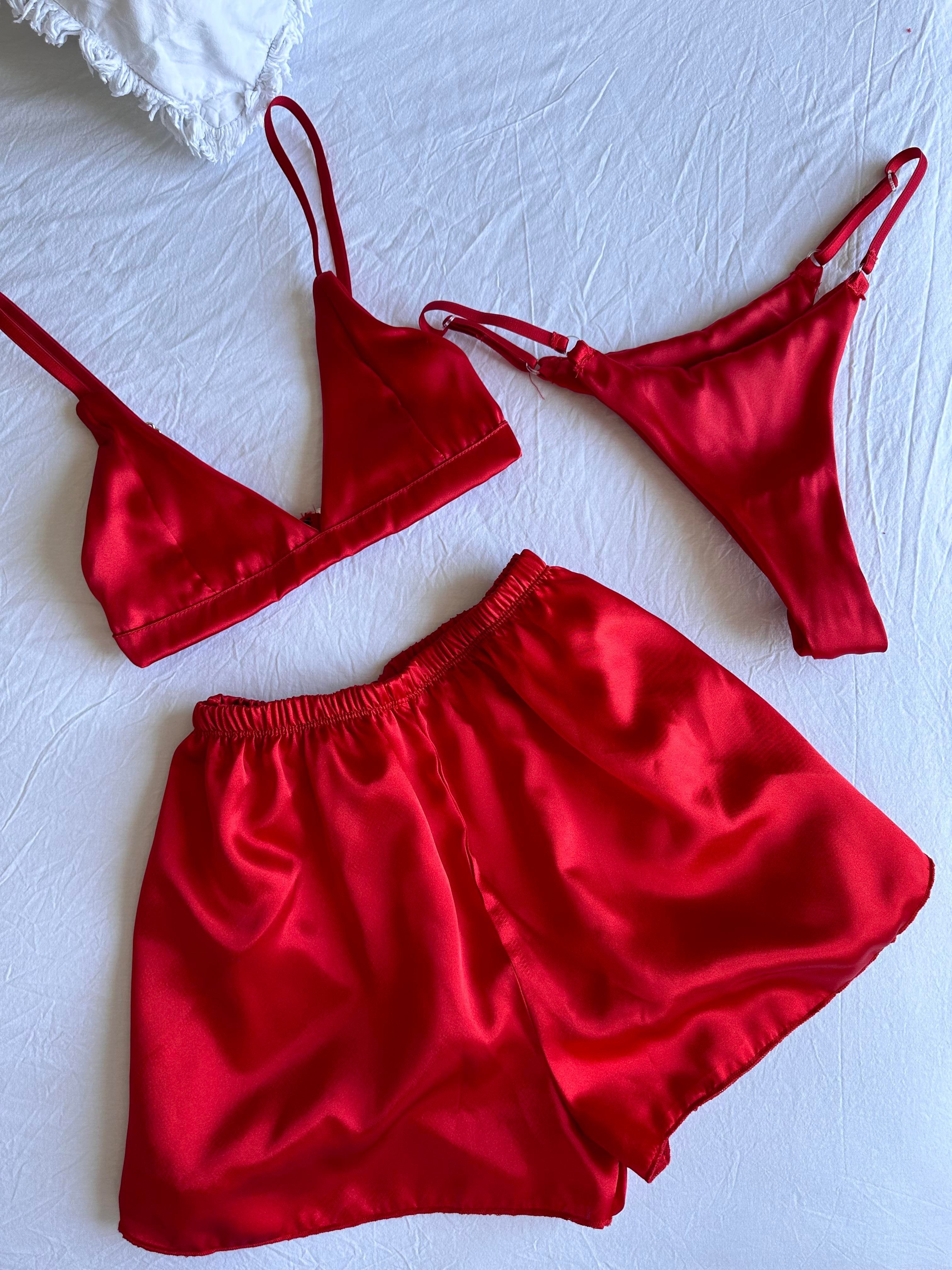 Red Mia Bridal Set - Trousseau Lingerie