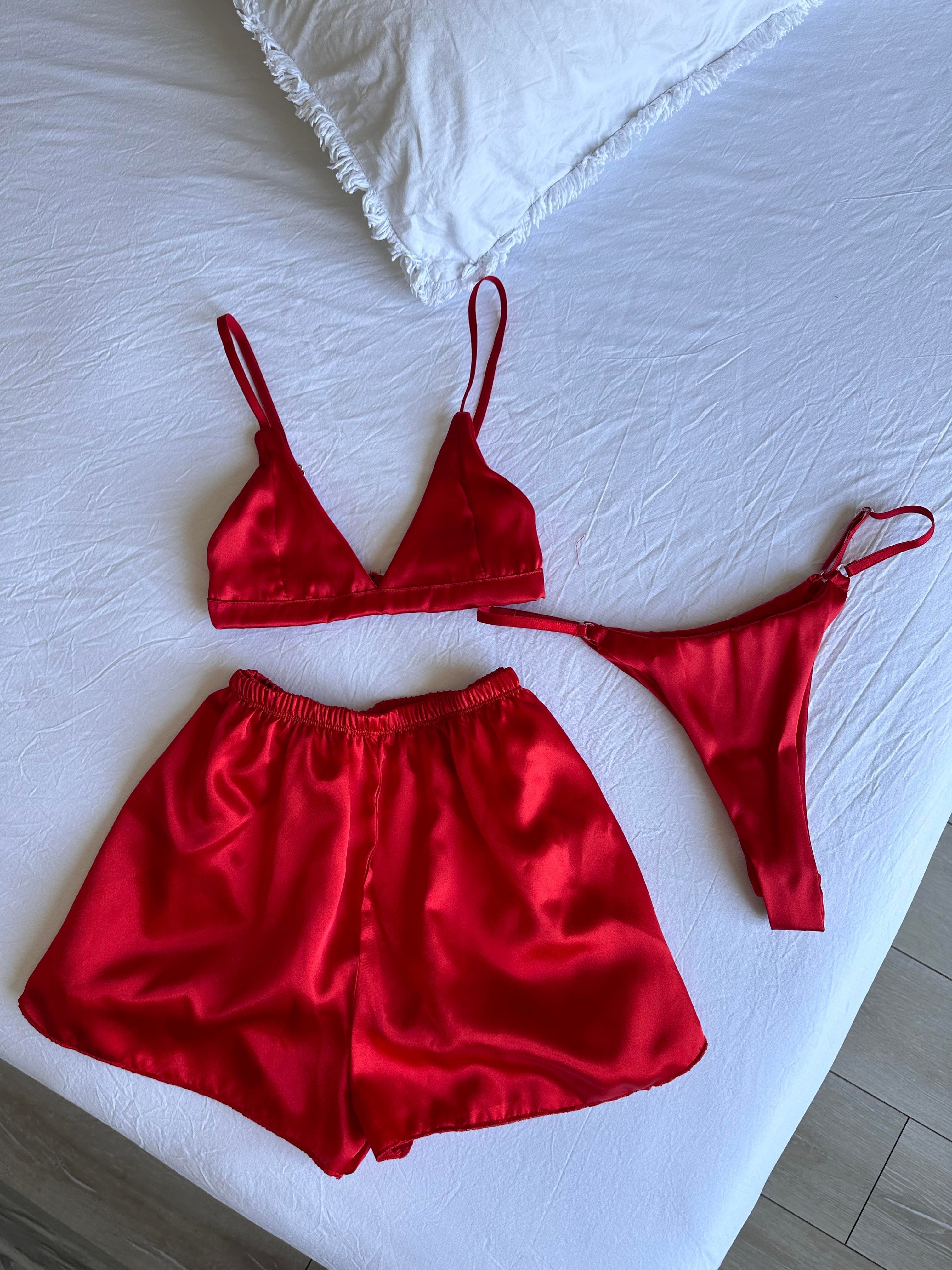 Red Mia Bridal Set - Trousseau Lingerie