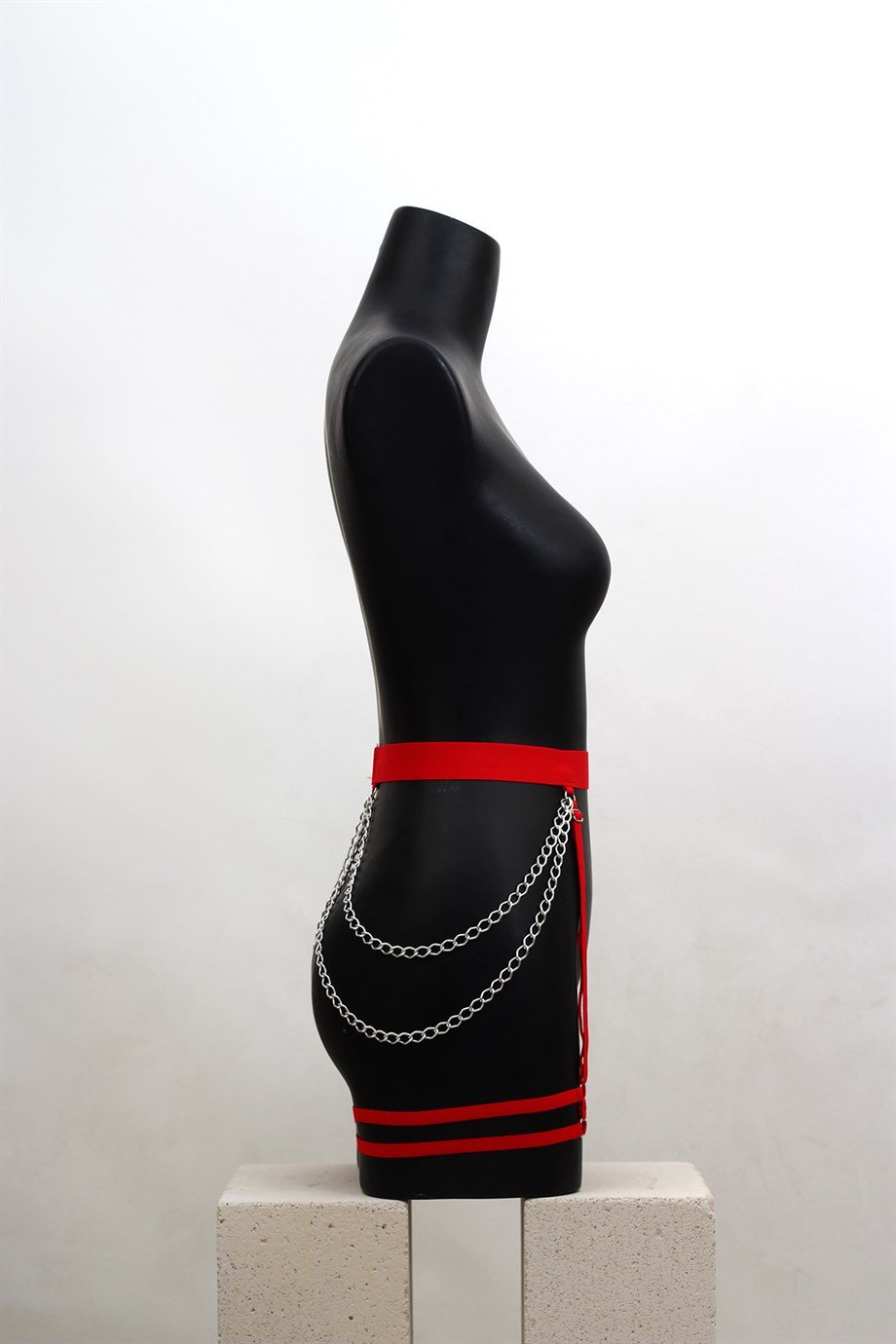 Red Chain Harness - Bold Body Jewelry