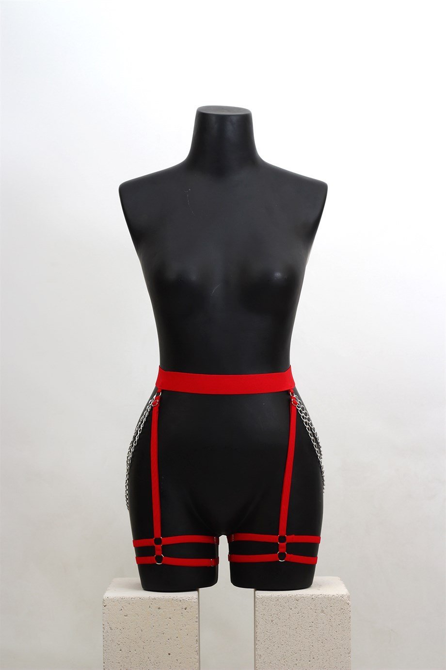 Red Chain Harness - Bold Body Jewelry