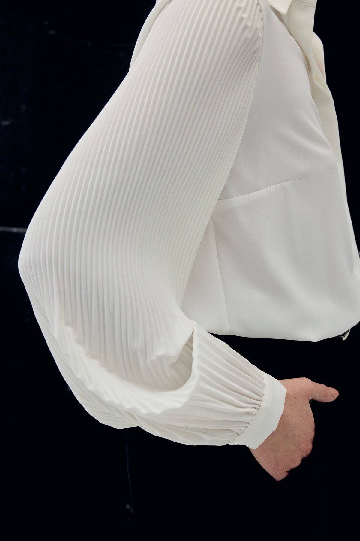 Pleated Sleeve Shirt -