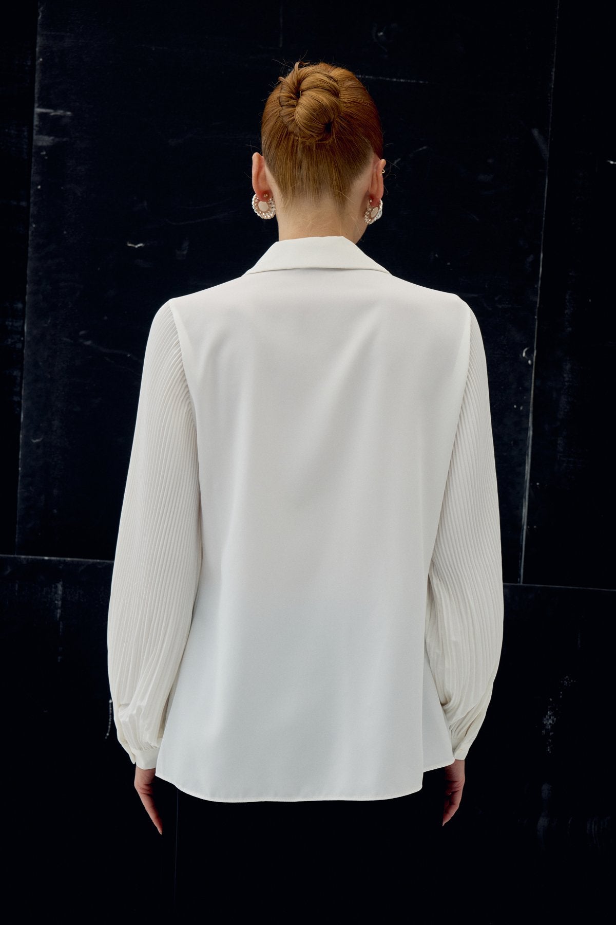 Pleated Sleeve Shirt -