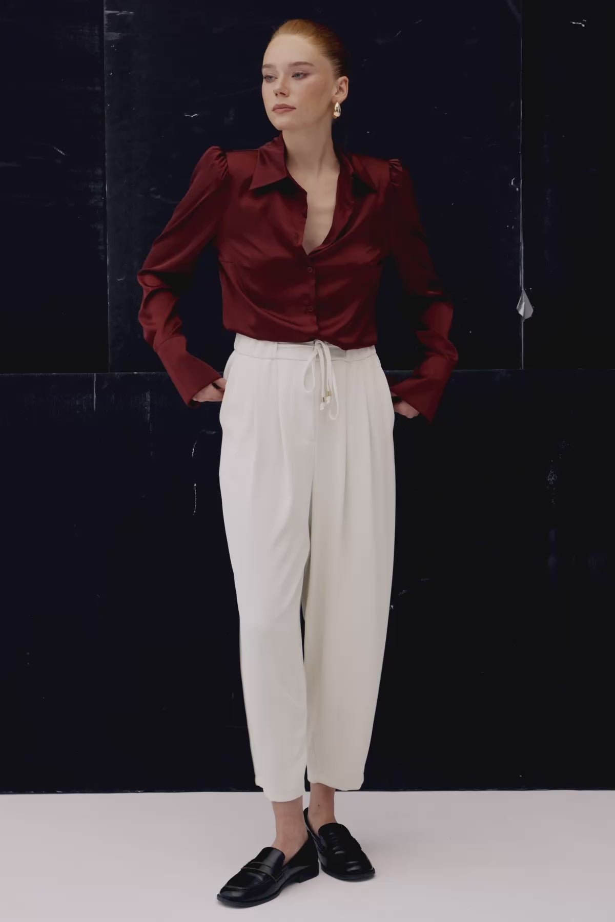 Padded Satin Shirt -