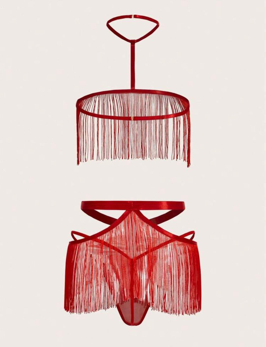 Red Tassel Fantasy Set - Playful Lingerie