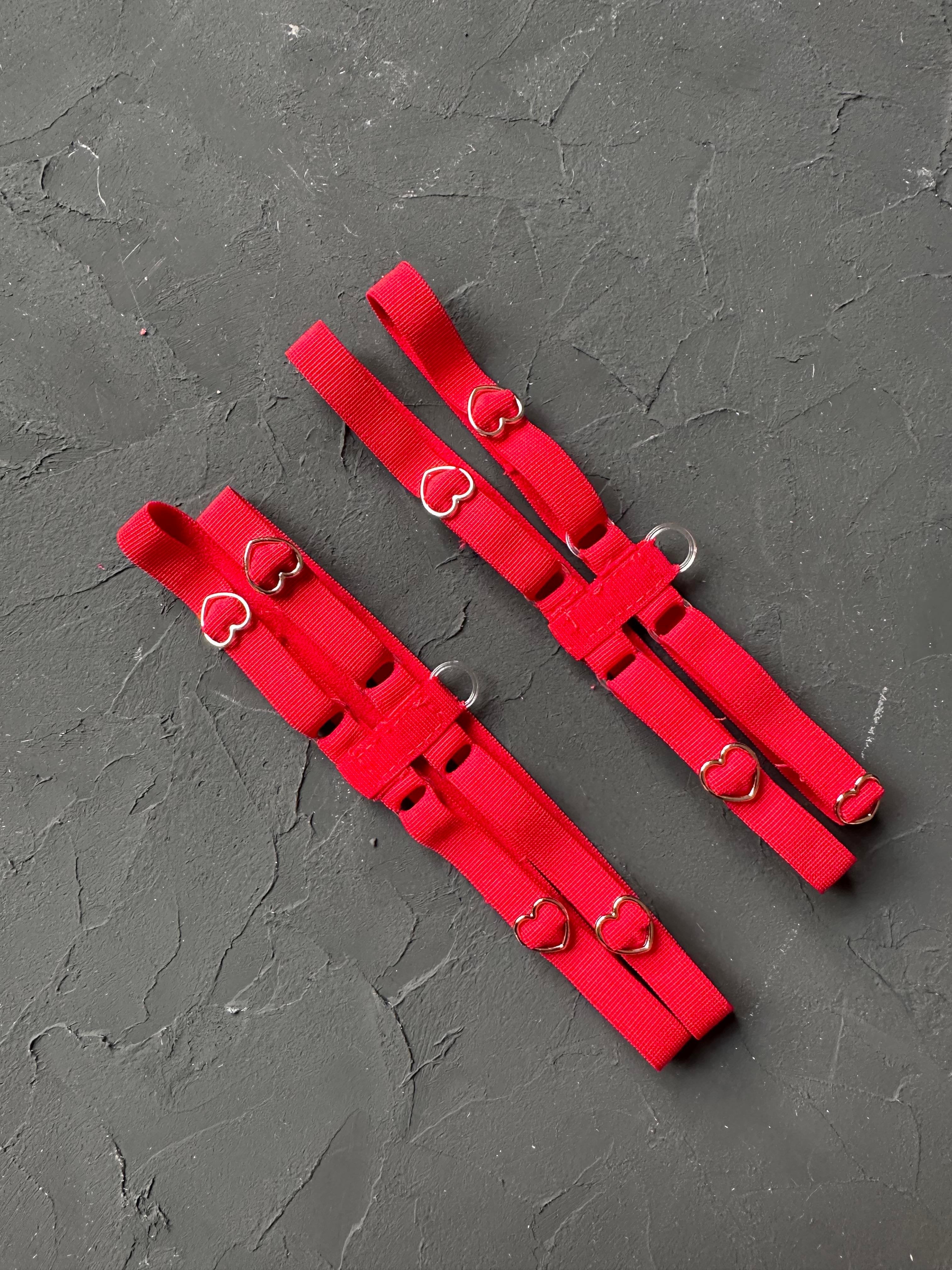 Red Leg Accessory - Sensual Lingerie Detail