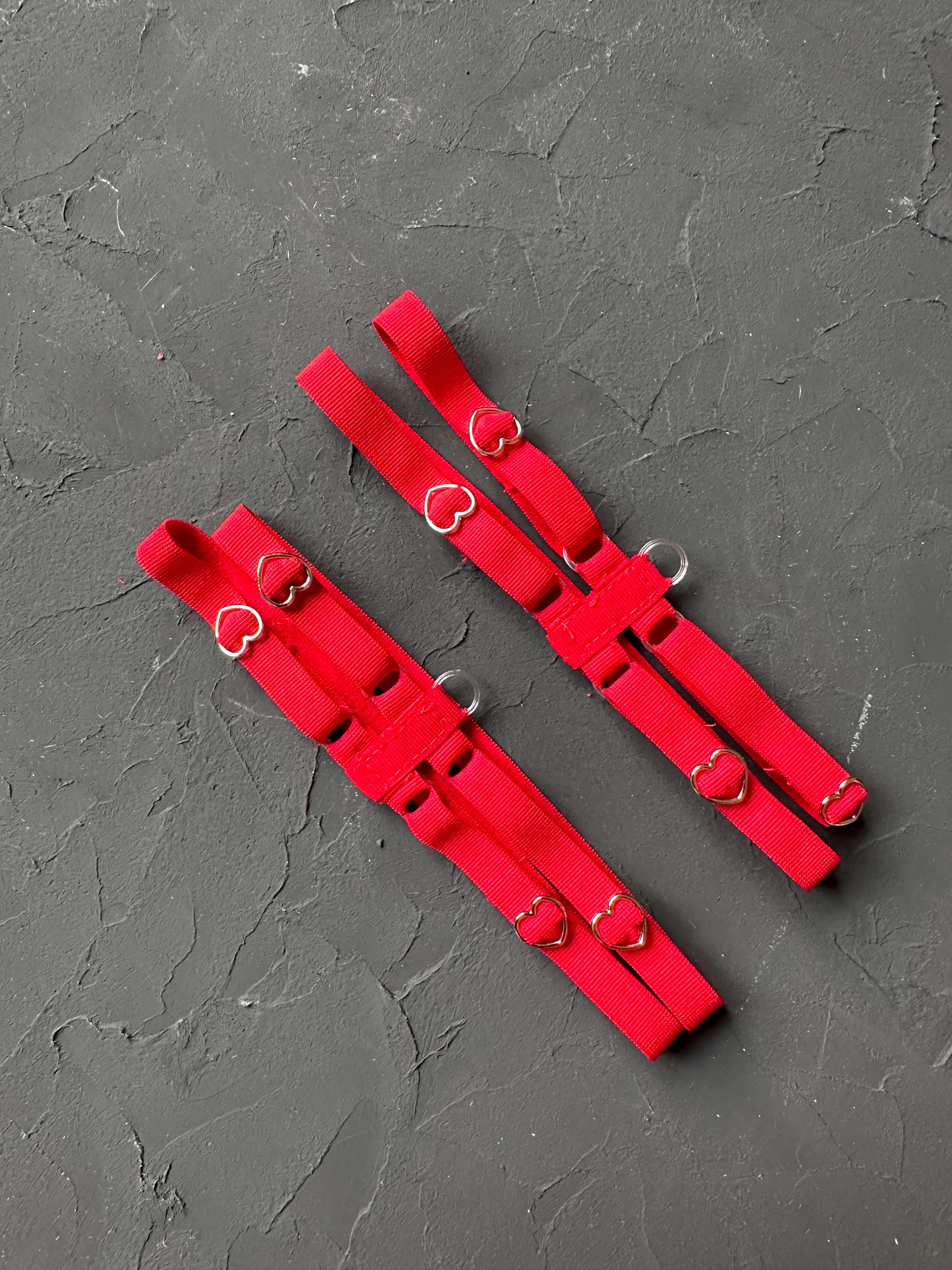 Red Leg Accessory - Sensual Lingerie Detail