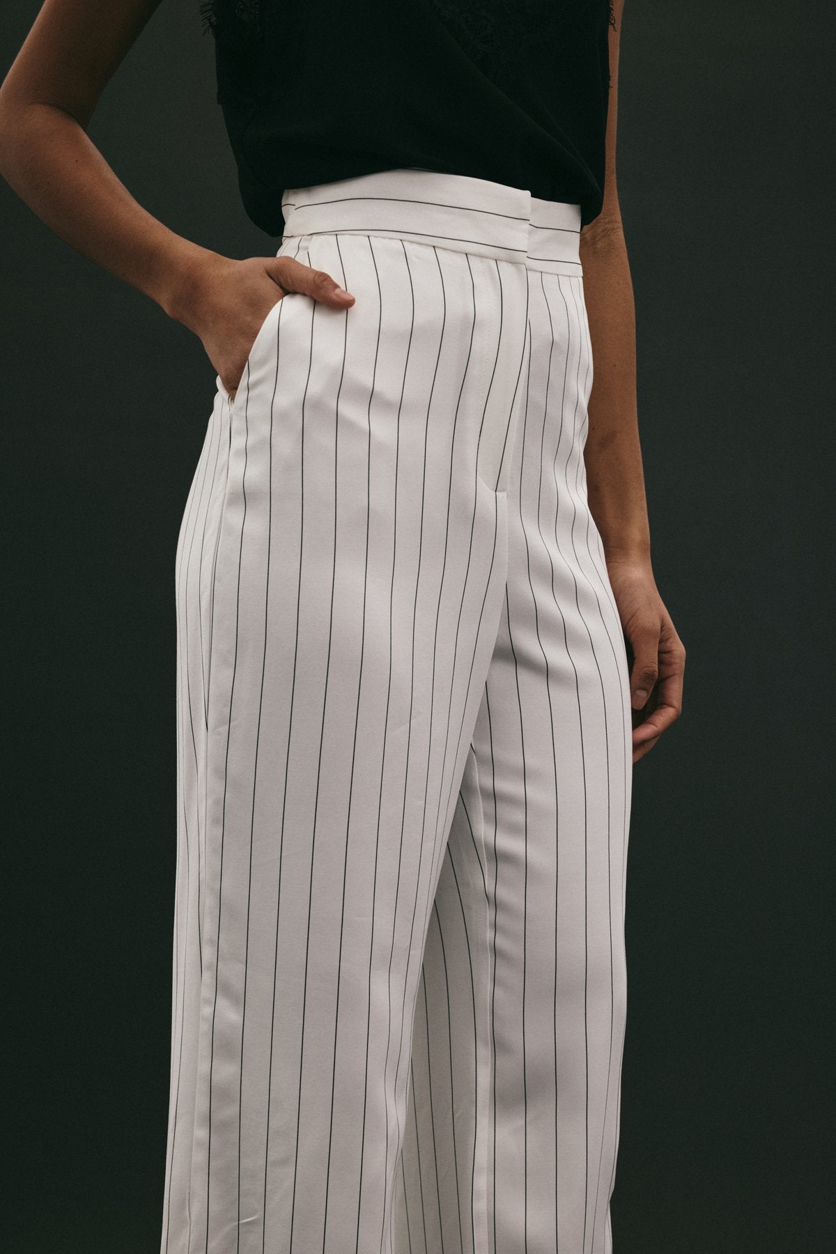 Rina Striped Pants - Baby Blue