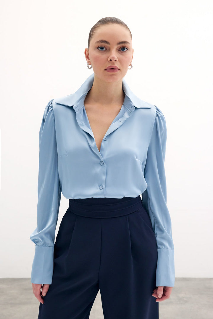 Padded Satin Shirt -