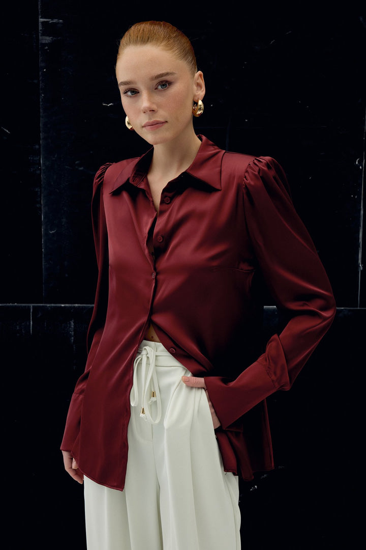 Padded Satin Shirt -