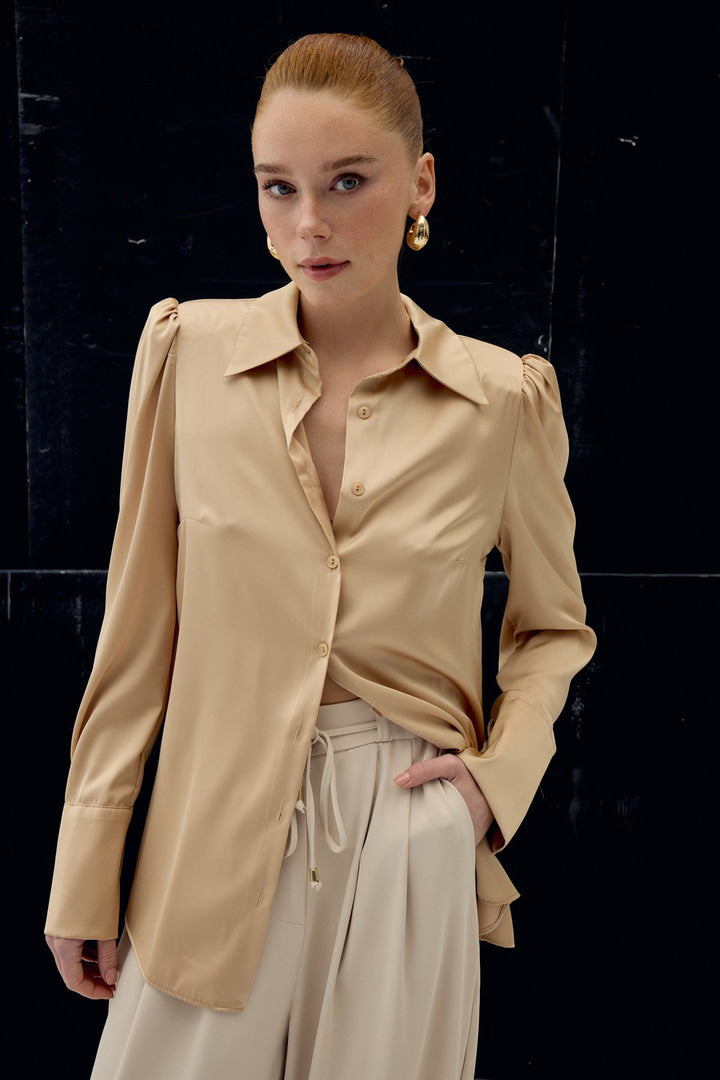 Padded Satin Shirt -