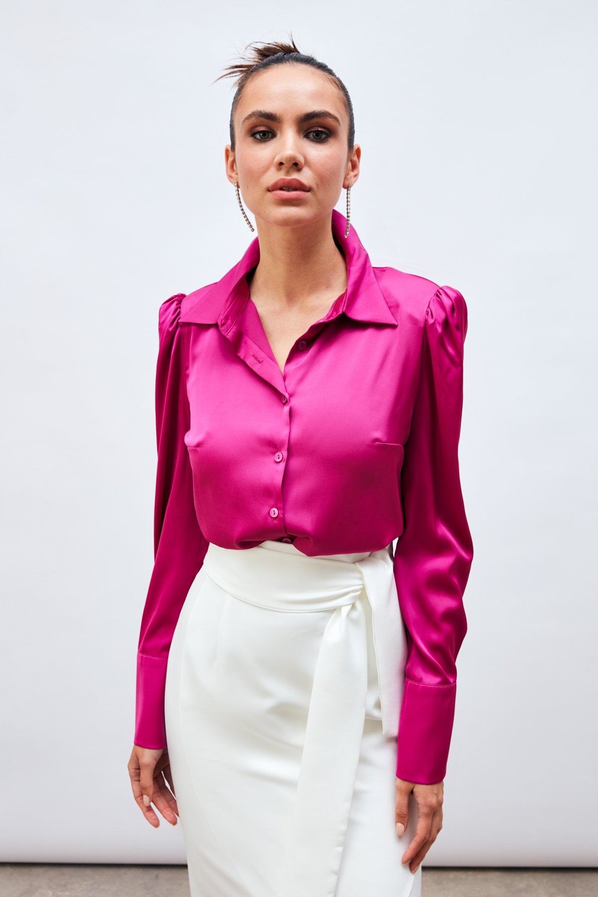 Padded Satin Shirt -