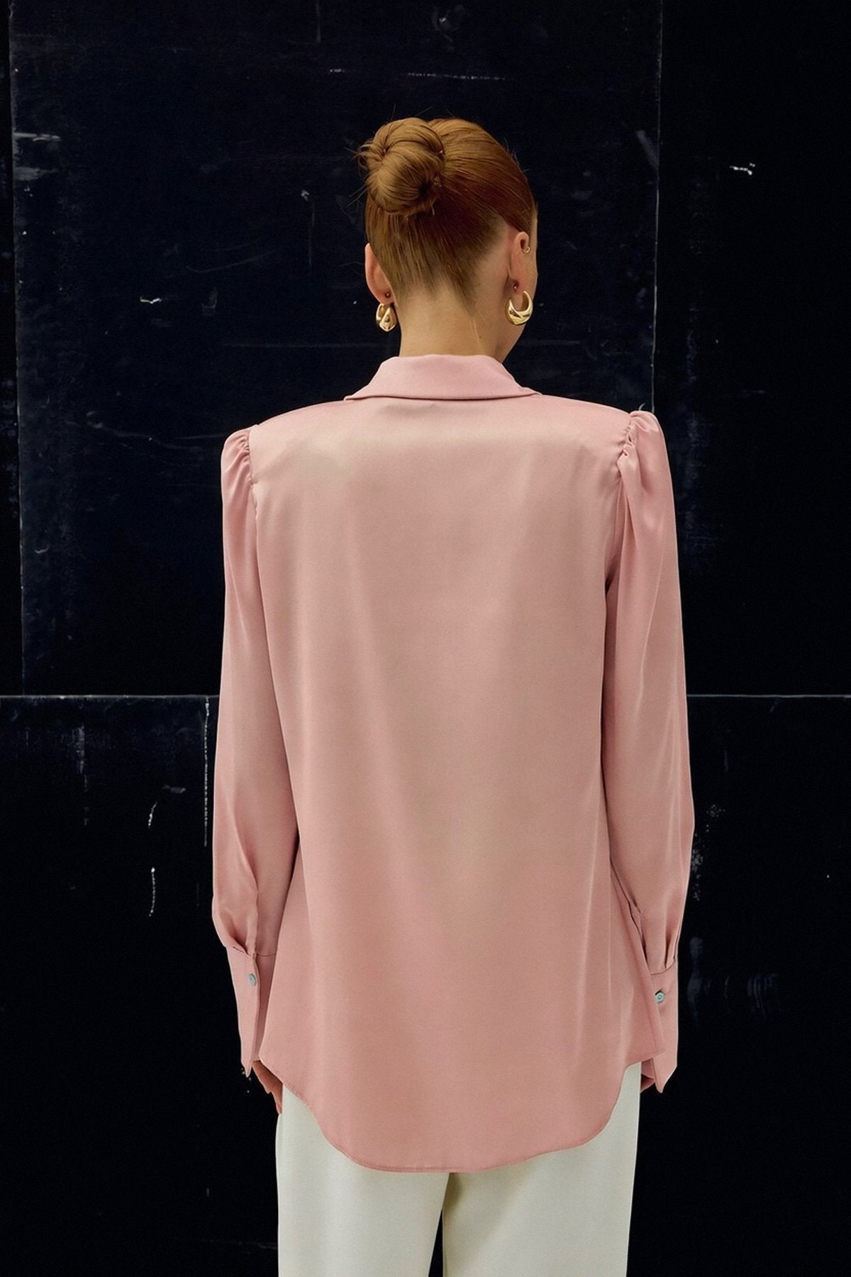 Padded Satin Shirt -